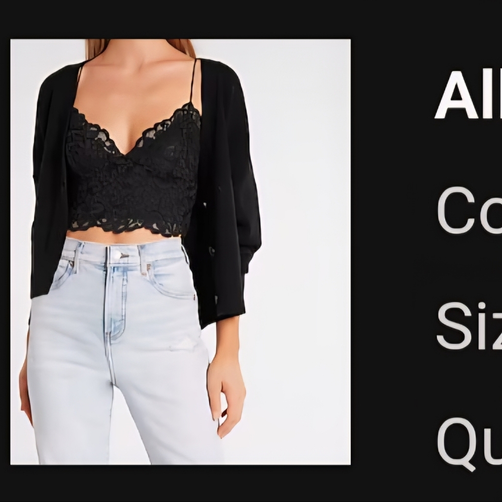 Express Allover Lace Cami - Black